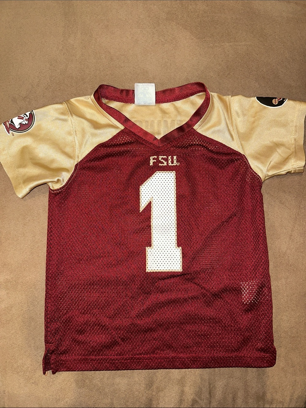 Florida State University 3T Maroon & Gold Football Jersey - Number 1